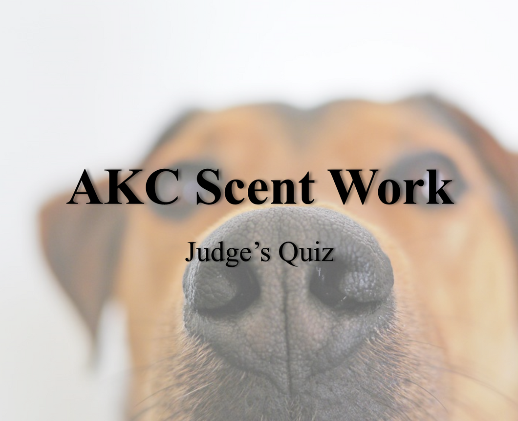 AKC Scent Work Judges Quiz